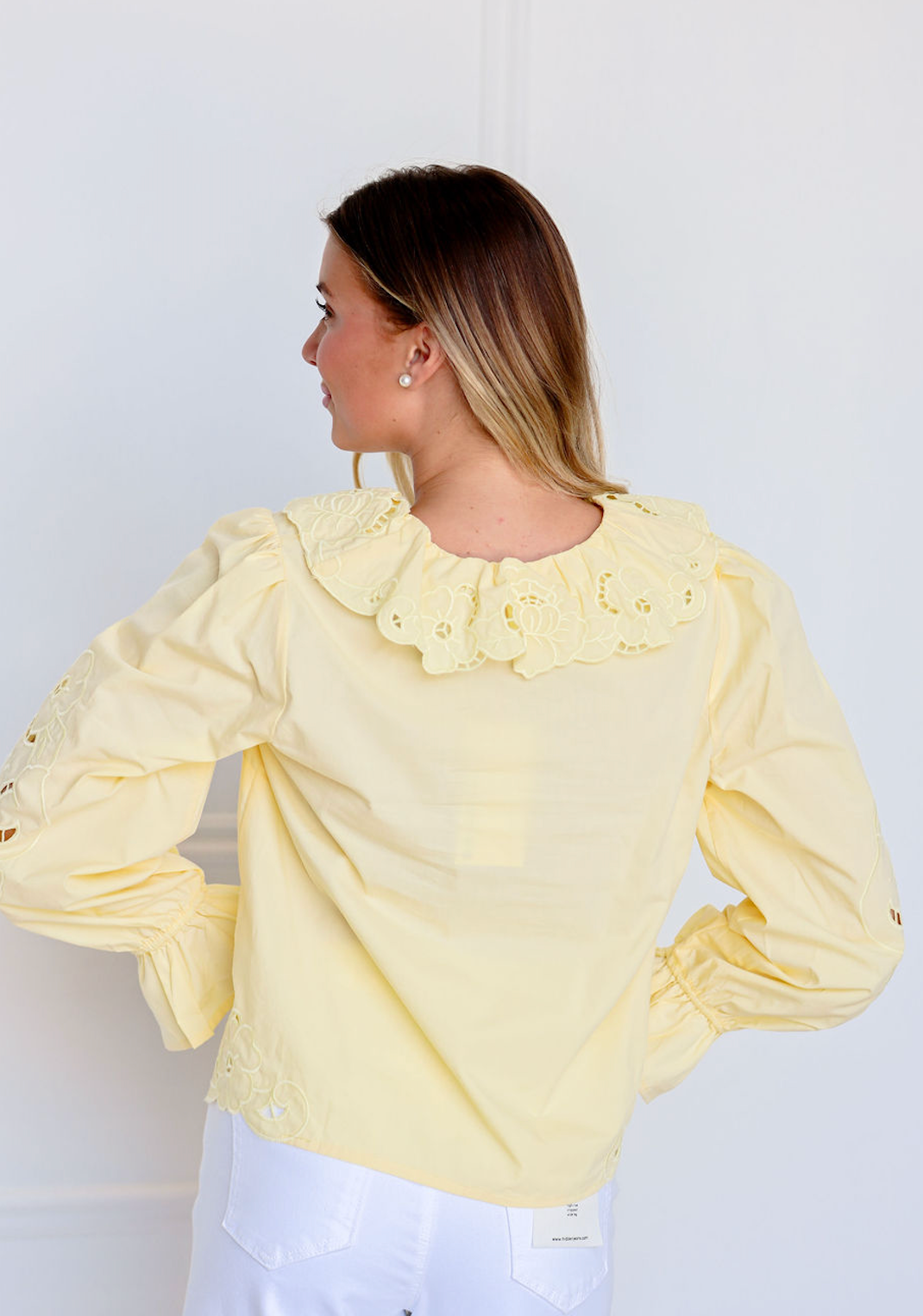 Butter Embroidered Ruffle Blouse