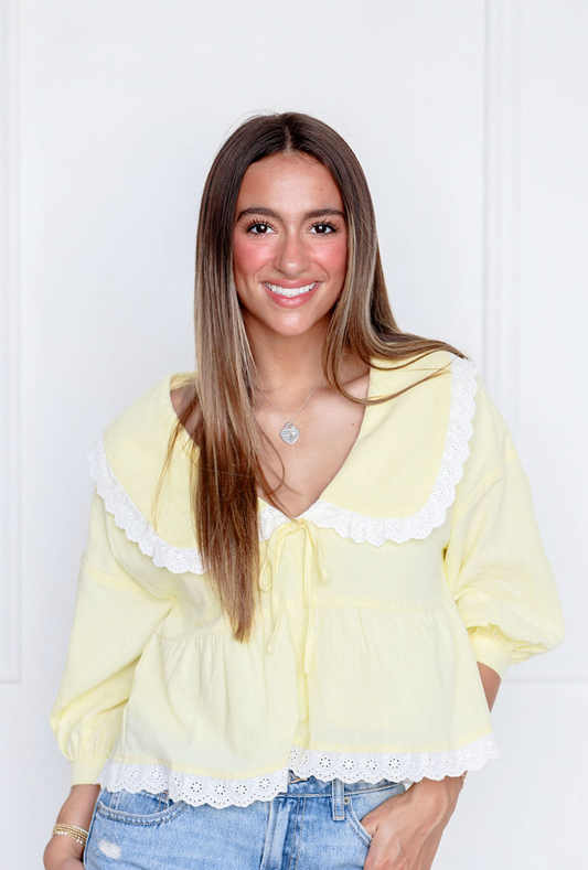 Lemon Peter Pan Collar Top