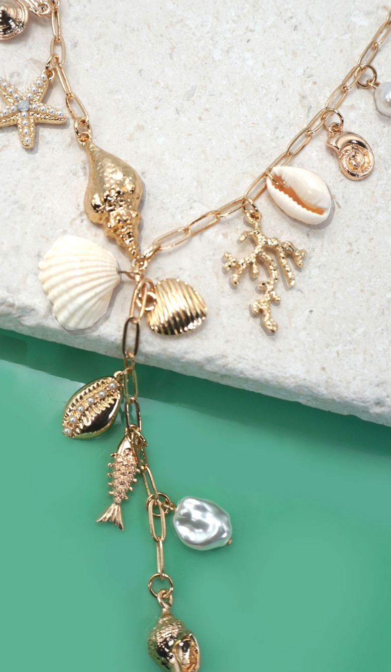 Sea Life Y Charm Necklace