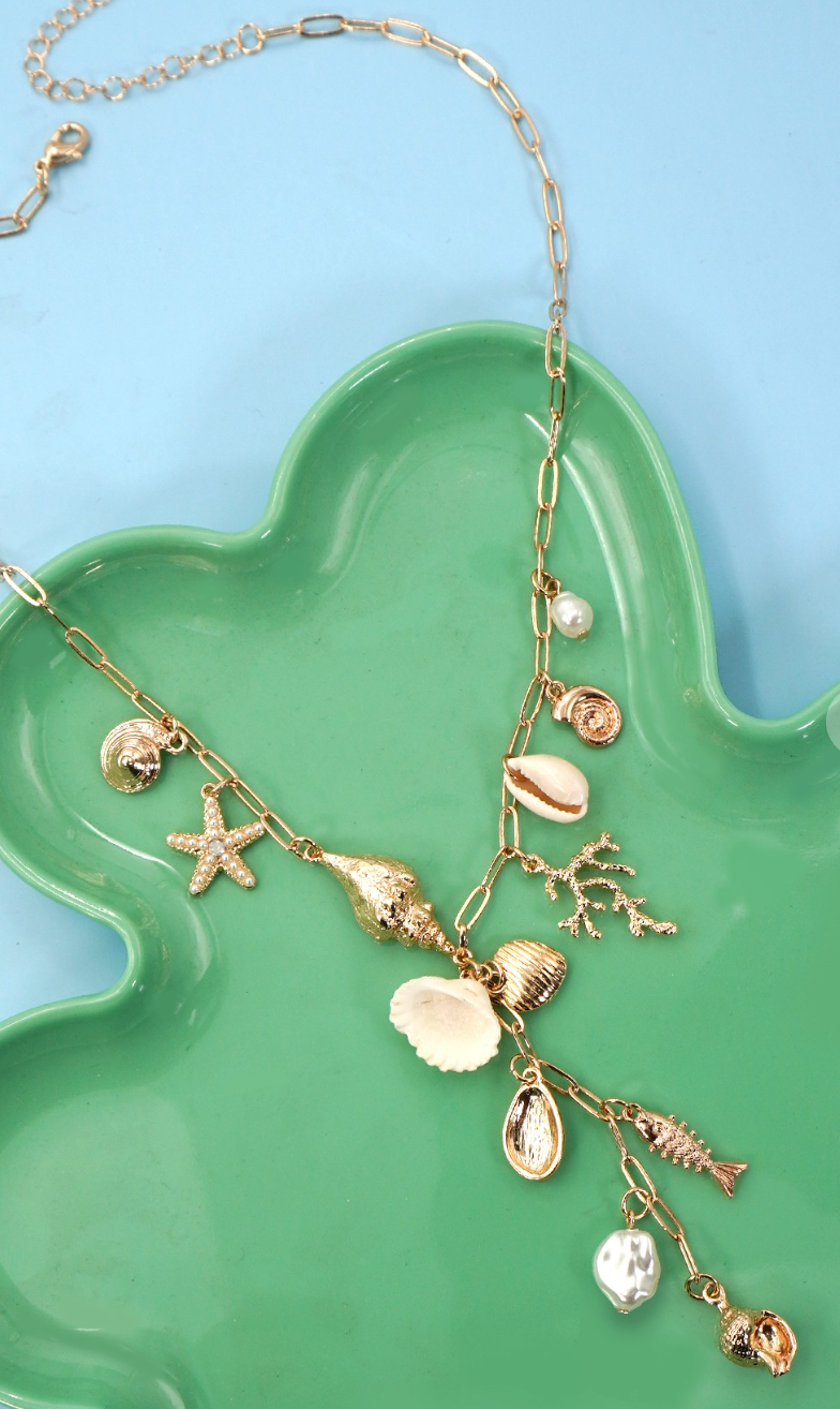 Sea Life Y Charm Necklace