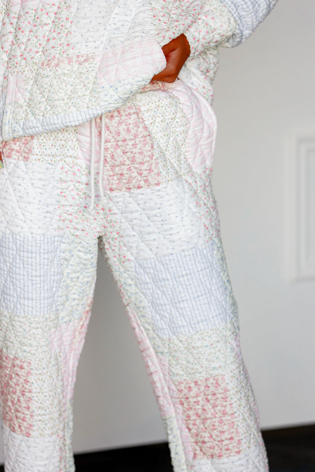 Floral Quilted Patchwork Joggers