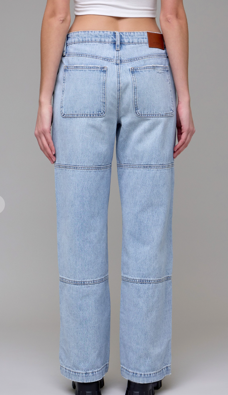 Block Stitch Dad Jeans