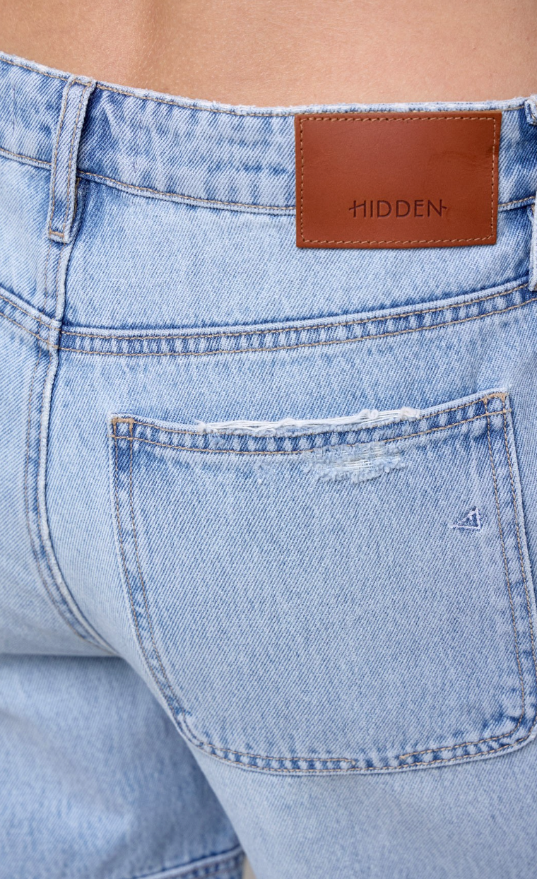 Block Stitch Dad Jeans