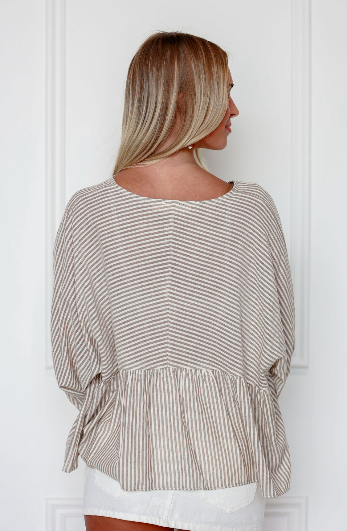 Tegan Stripe Babydoll Top
