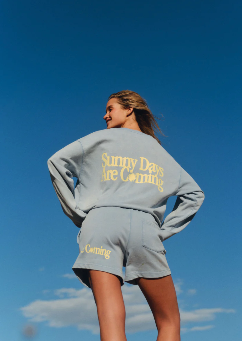 Sunny Days Henley Sweatshirt