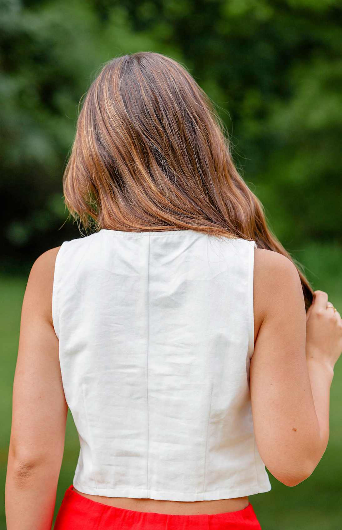 White Tie Detail Vest
