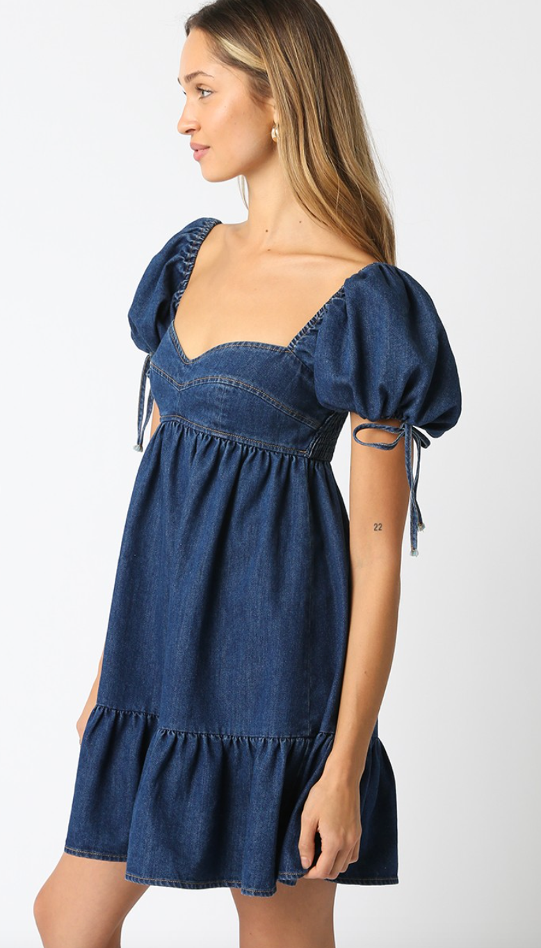 Dark Denim Babydoll Dress