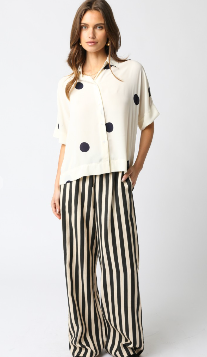 Black/Khaki Stripe Pants