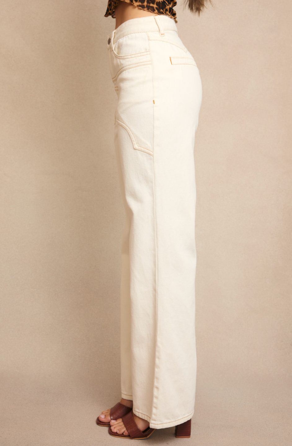 Seam Detail High Waist Pants