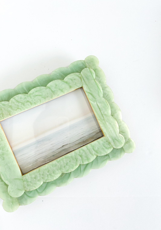 Scallop Photo Frame - Seafoam