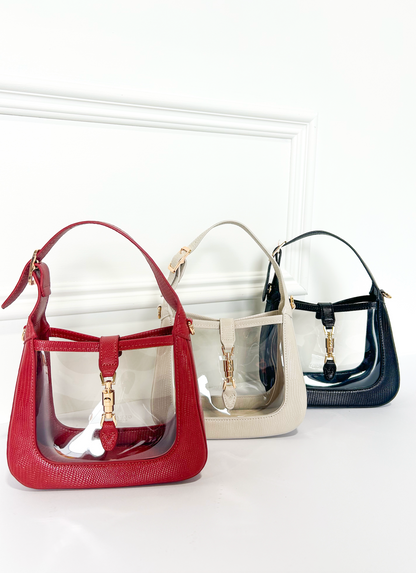 Paige Clear Purse Ivory - Clothe Boutique