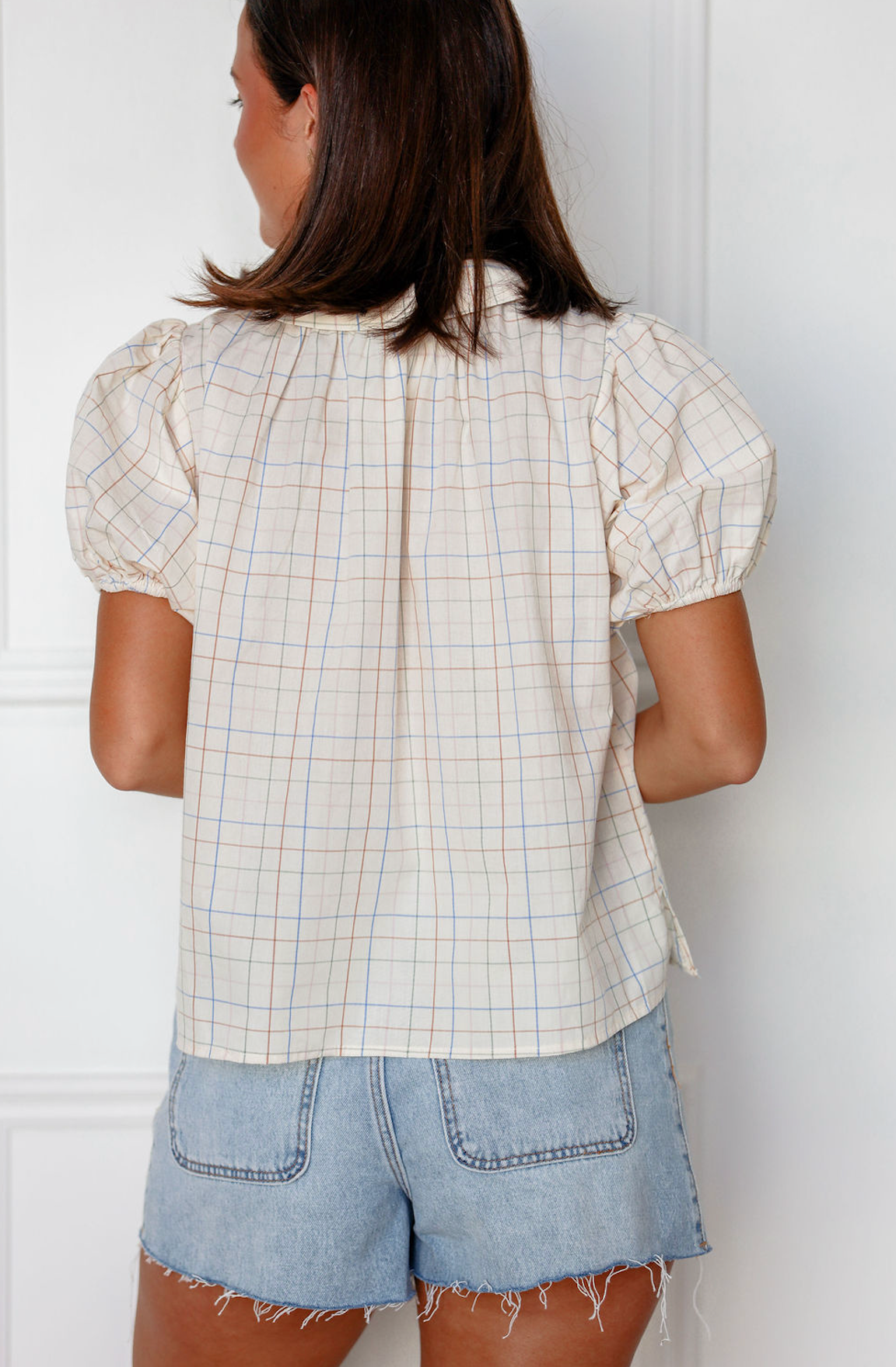 Taupe Peter Pan Collar Blouse