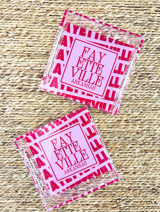 Fayetteville Arkansas Small Acrylic Tray