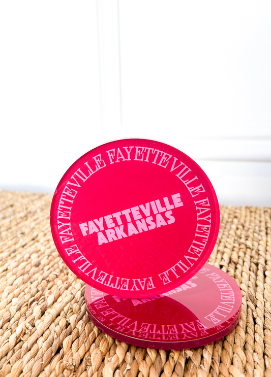 Fayetteville Arkansas Coasters Set of 2