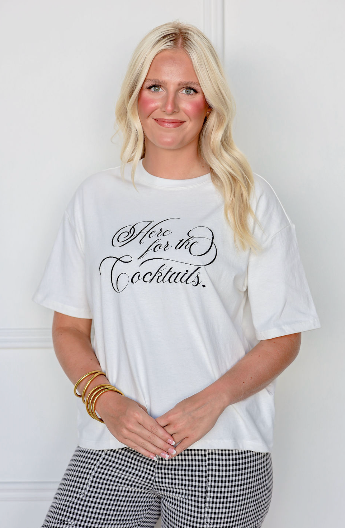 Cocktails Embroidery T-shirt