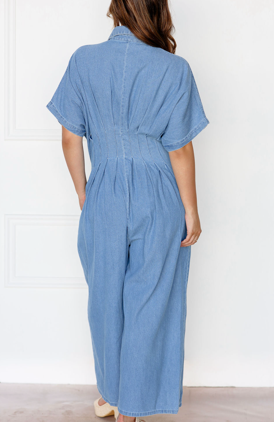 Denim Button Down Jumpsuit
