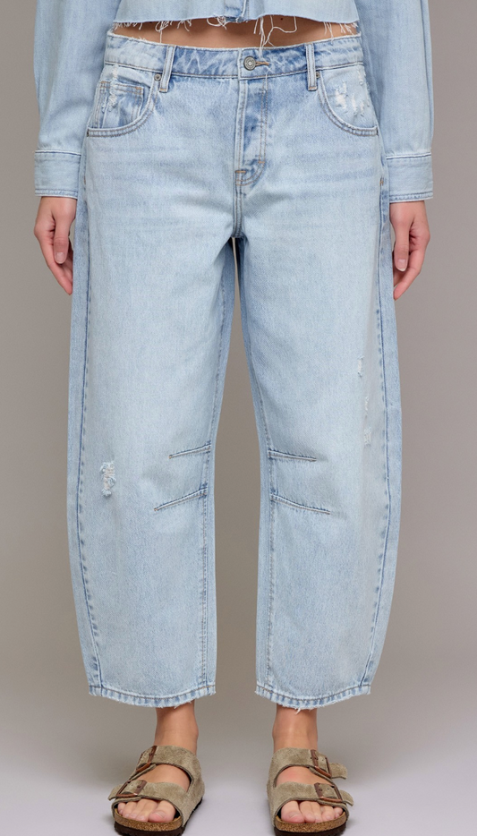 Sammie Barrel Jeans Light Wash