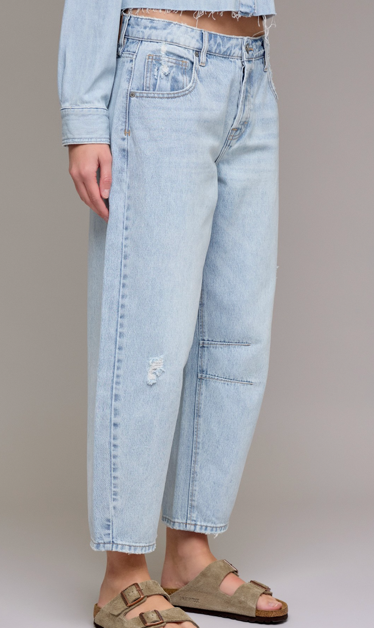 Sammie Barrel Jeans Light Wash