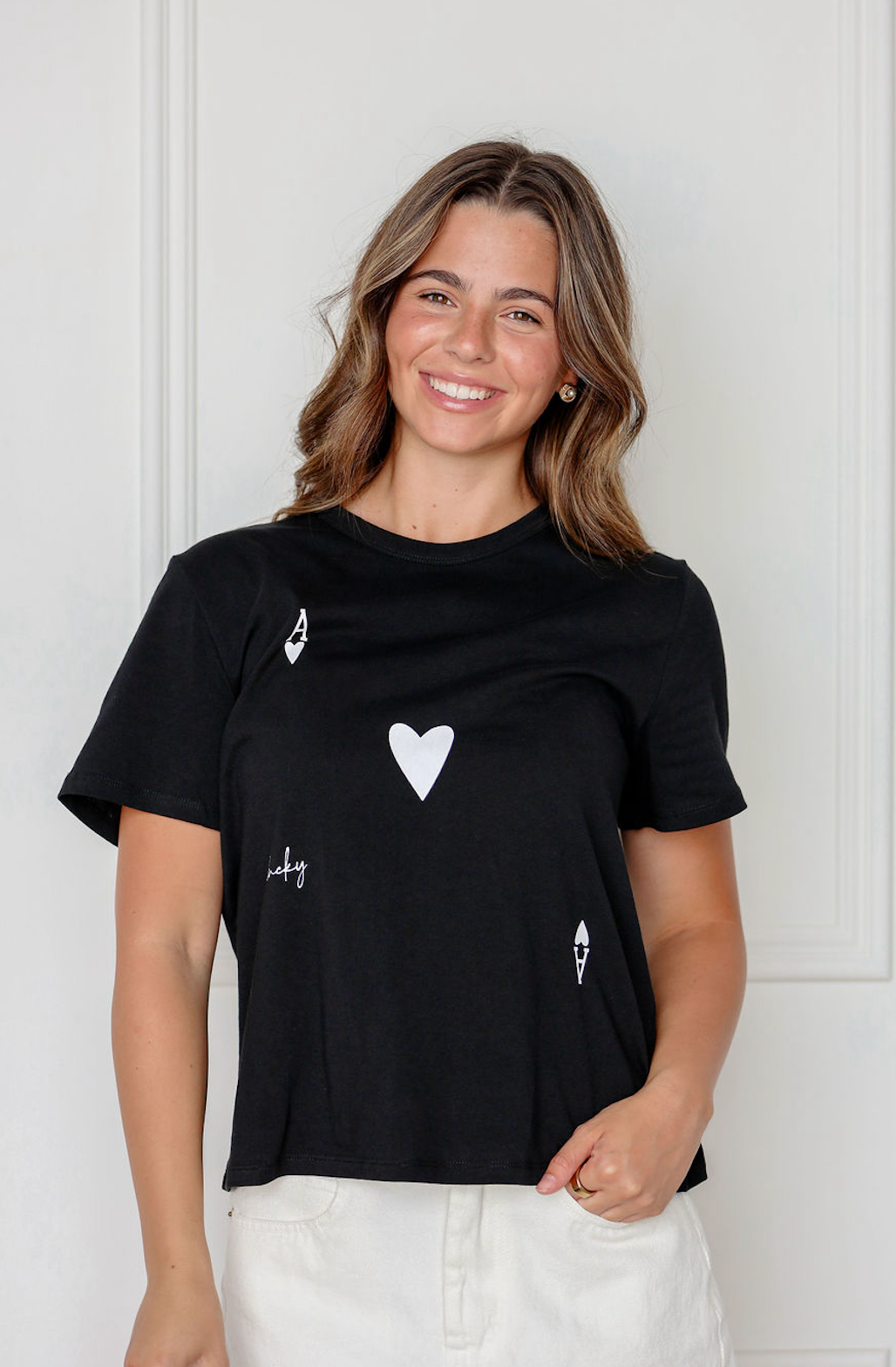 Ace of Hearts Graphic Tee Black