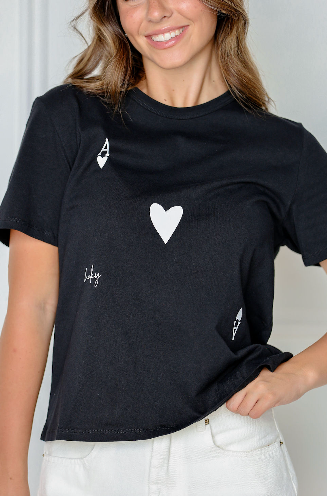 Ace of Hearts Graphic Tee Black