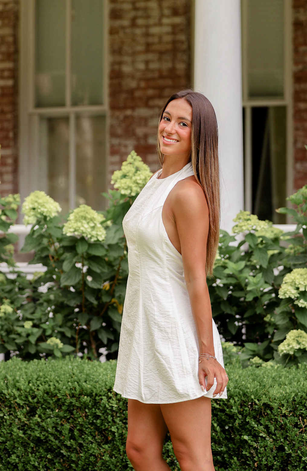 Brooke Halter Mini Dress White