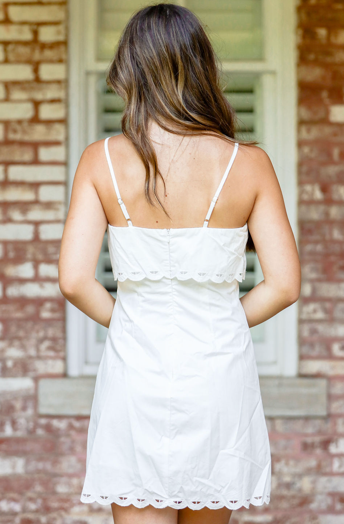 Celine White Embroidered Dress
