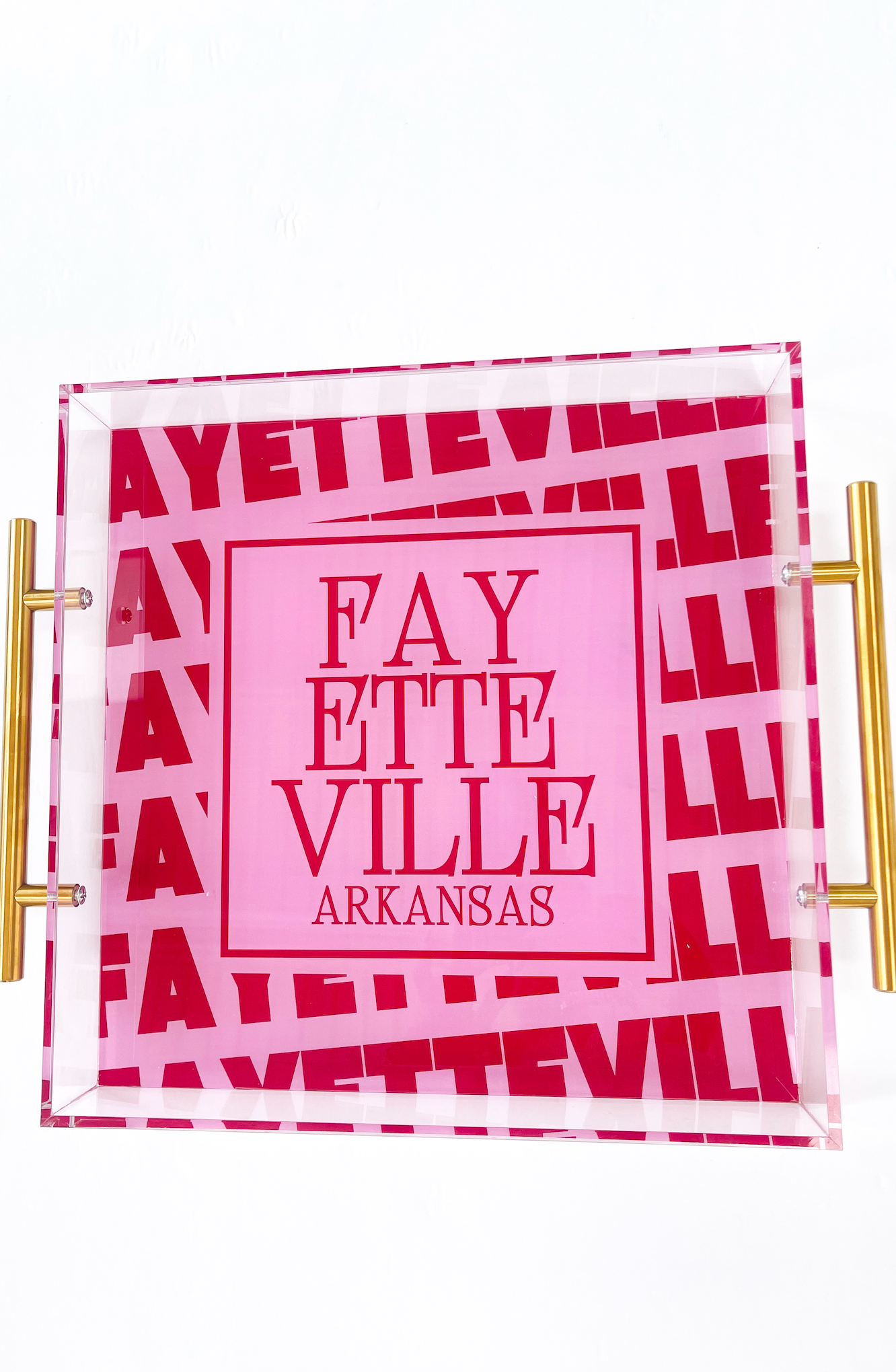 Fayetteville Arkansas Large Acrylic Tray