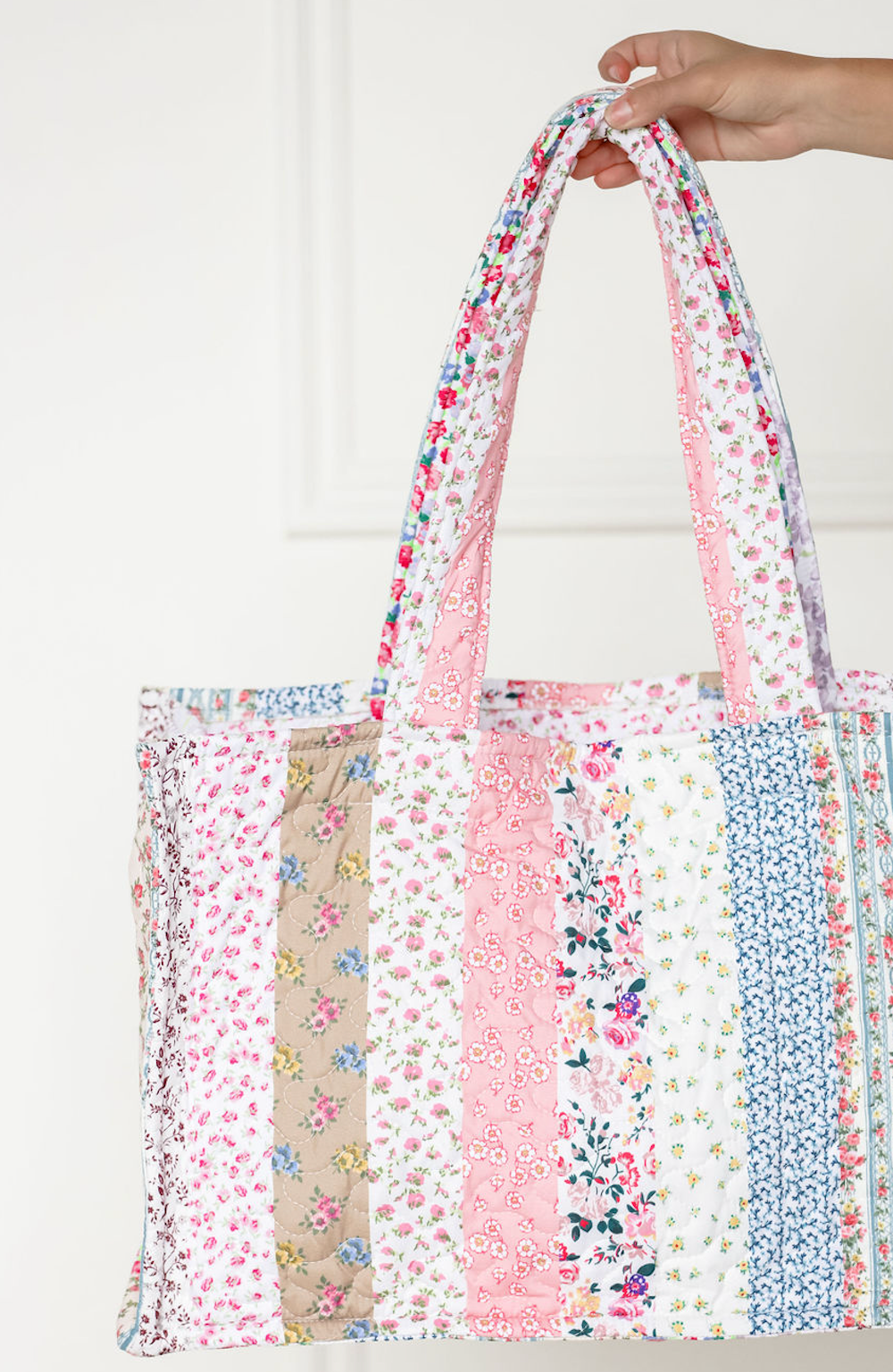 Paige Patchwork Quilted Tote Bag