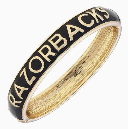 Razorbacks Enamel Hinge Bangle Black
