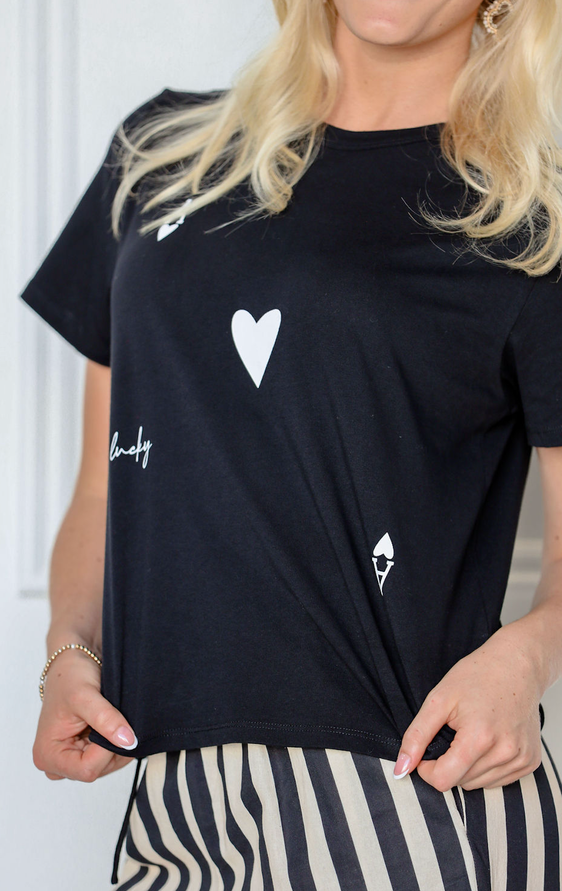 Ace of Hearts Graphic Tee Black