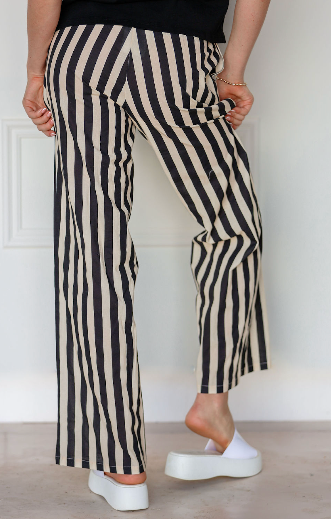 Black/Khaki Stripe Pants