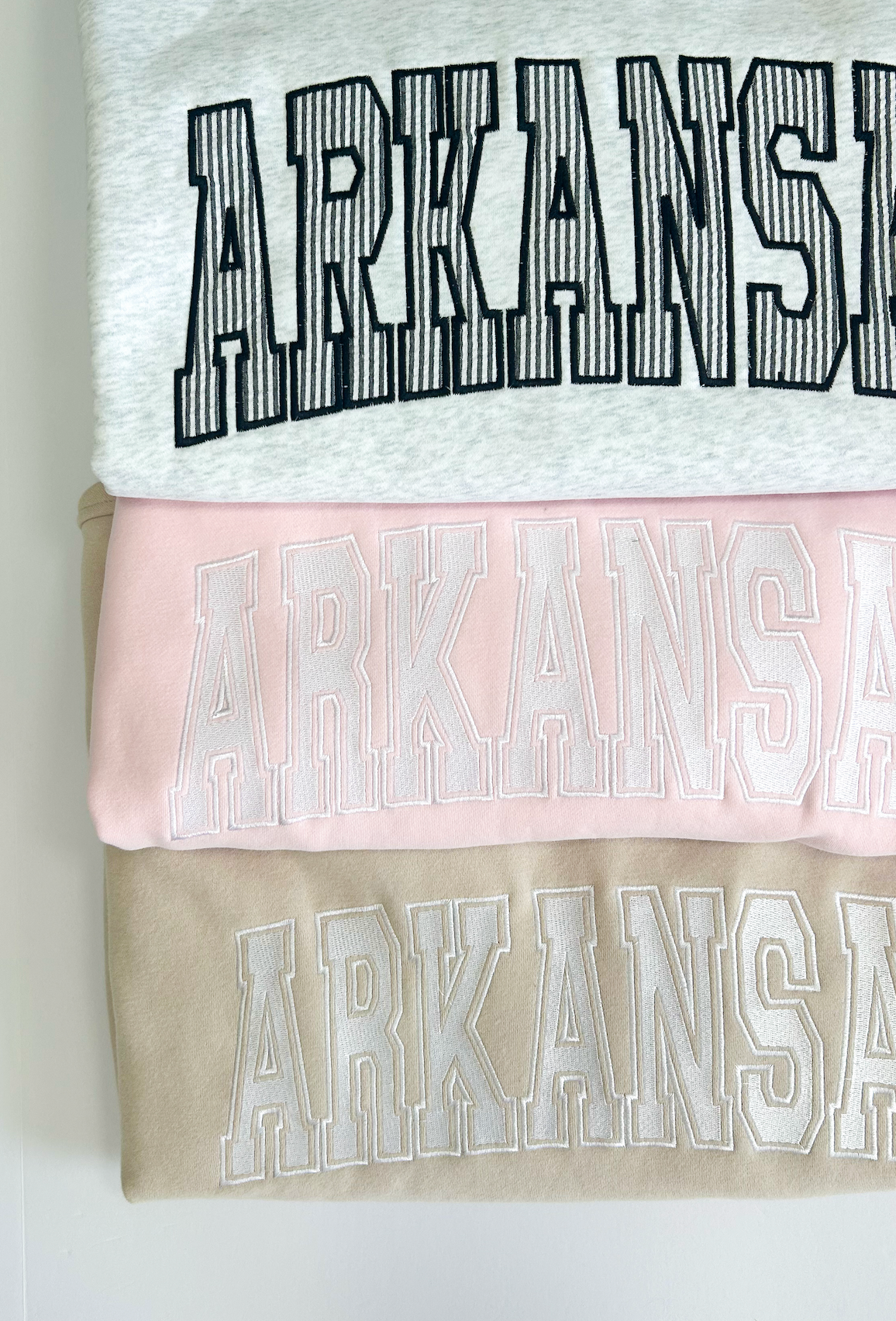 Arkansas Varsity Sweatshirt Light Pink