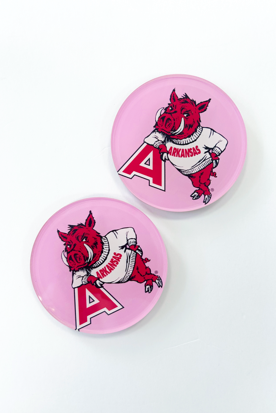 Vintage Arkansas Coasters Set of 2