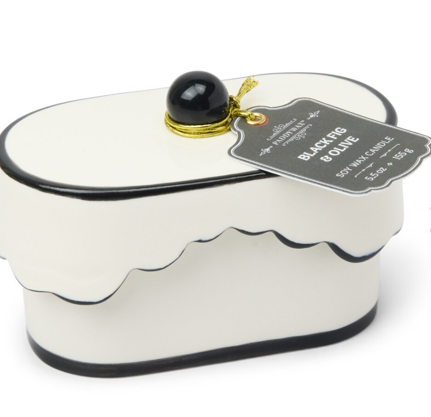 Porcelain Candle w/ Lid - Black Olive & Fig
