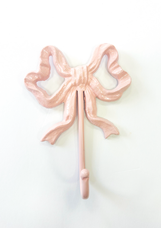 Bow Shaped Wall Hook - Pink
