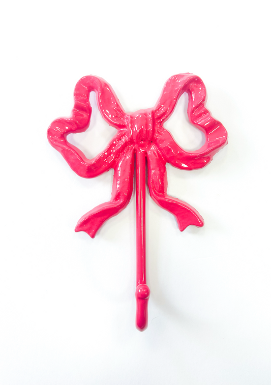 Bow Shaped Wall Hook - Red