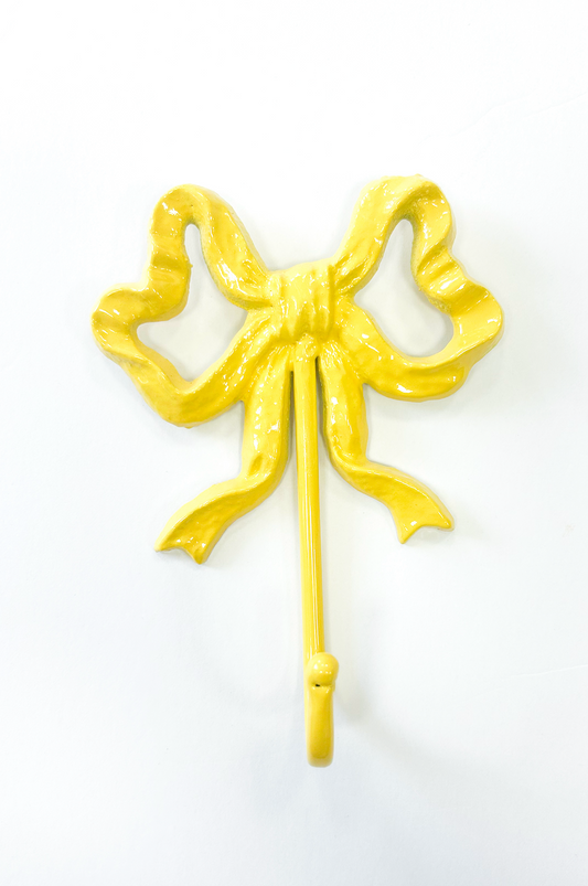 Bow Shaped Wall Hook - Yellow
