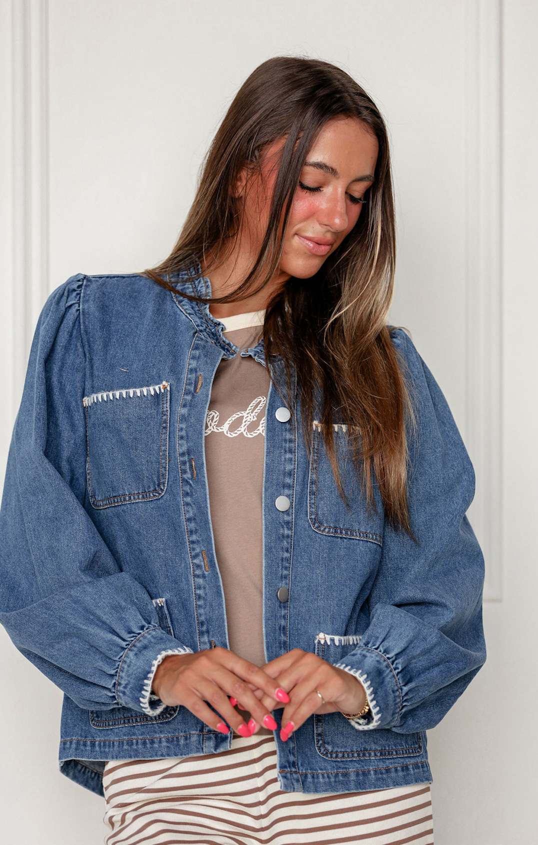Stitch Detail Denim Jacket