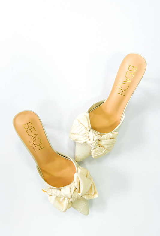 Matisse Goldie Bow Heels Cream