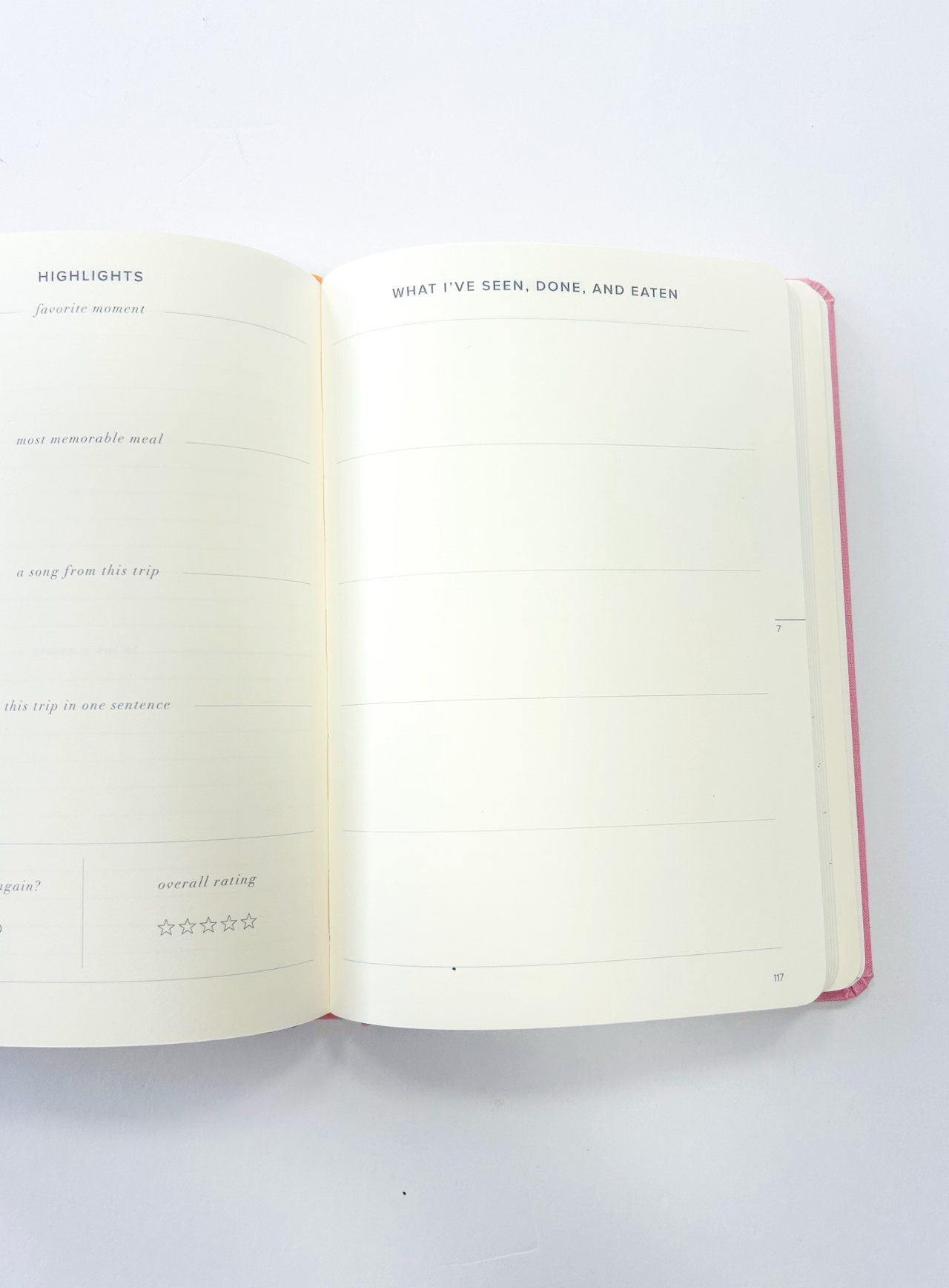 Travel Journal Pink