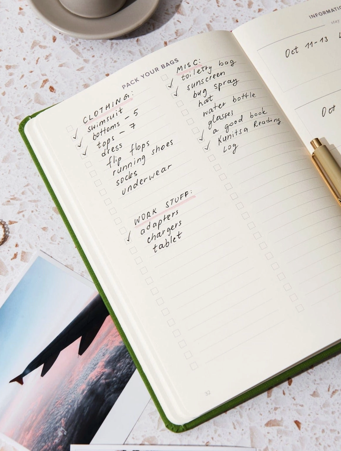 Travel Journal Pink