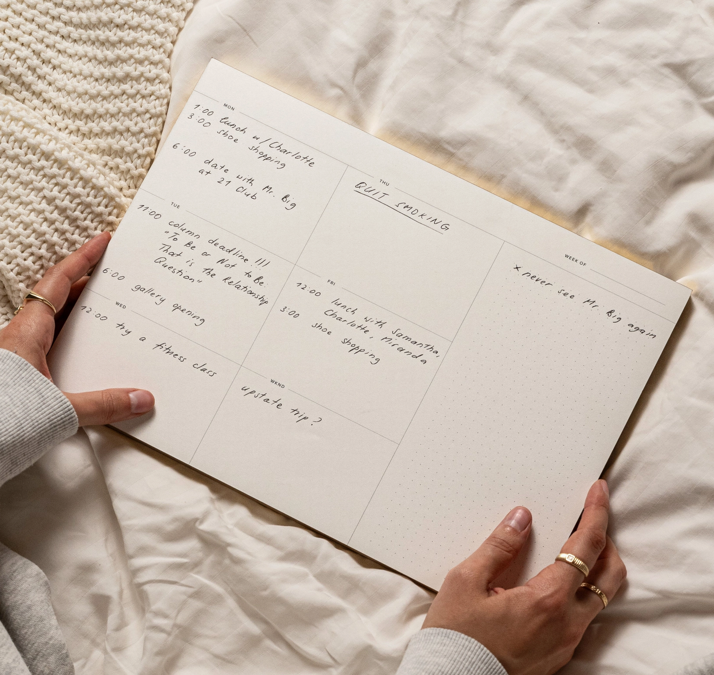 Weekly Planner Pad Pink