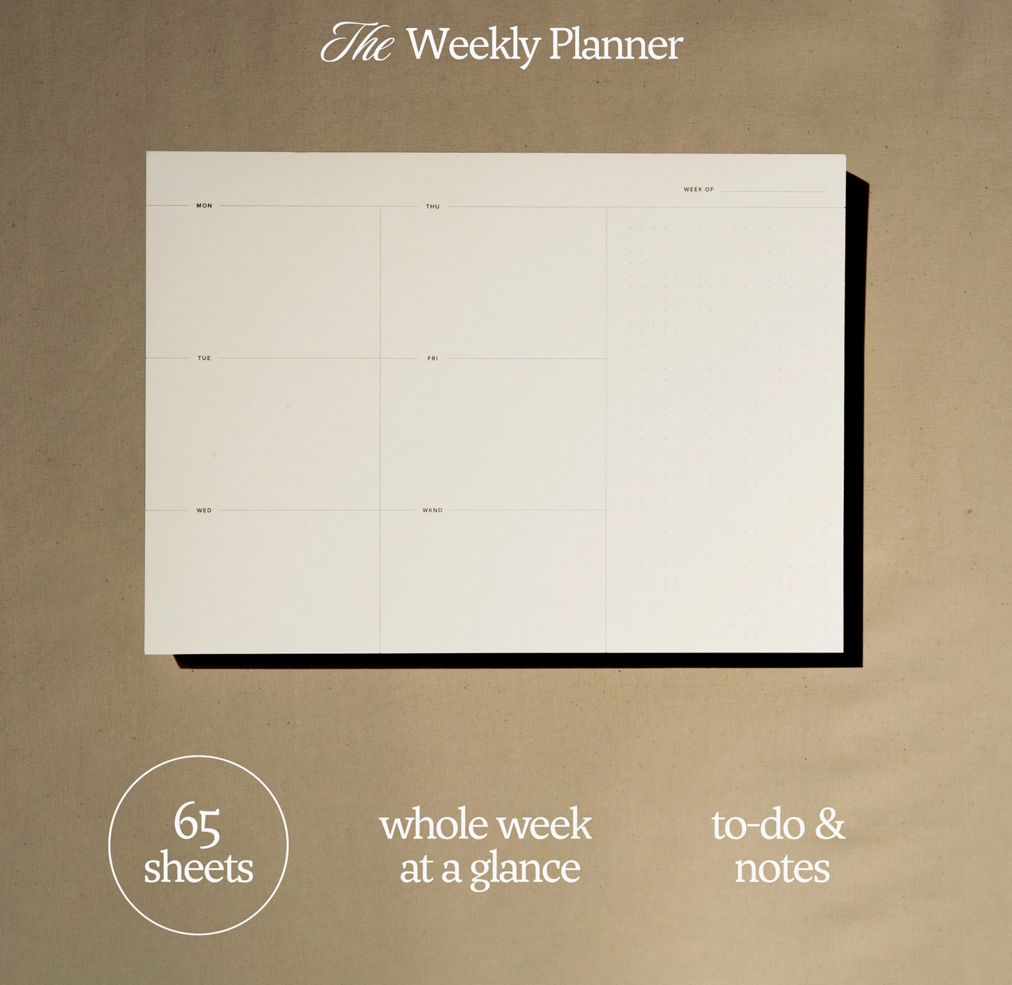 Weekly Planner Pad Pink