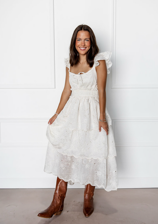 Bethany Tiered Midi Dress