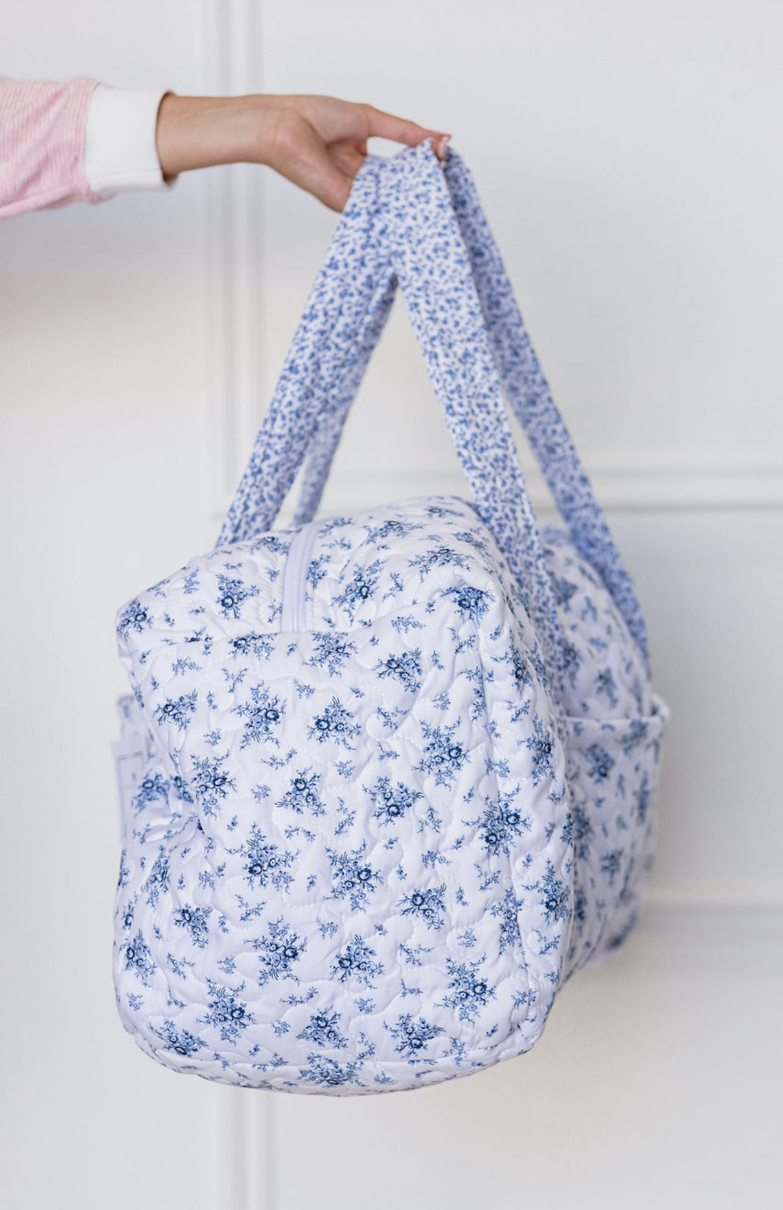 Picnic Navy Floral Quilted Duffle Bag