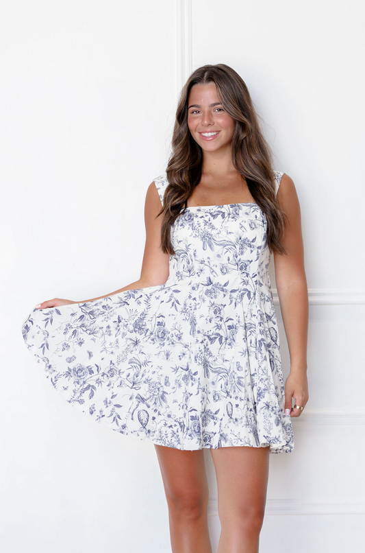 Kendall Blue Floral Dress