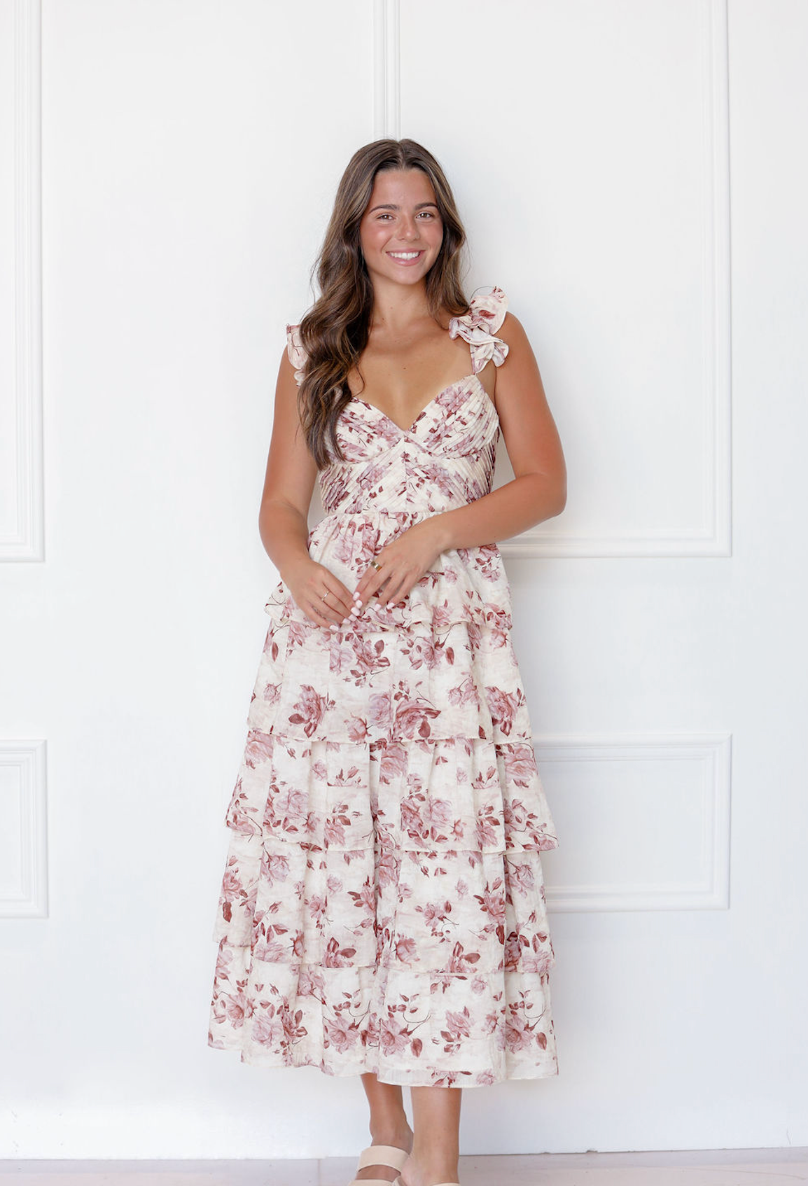 Monica Floral Tiered Dress
