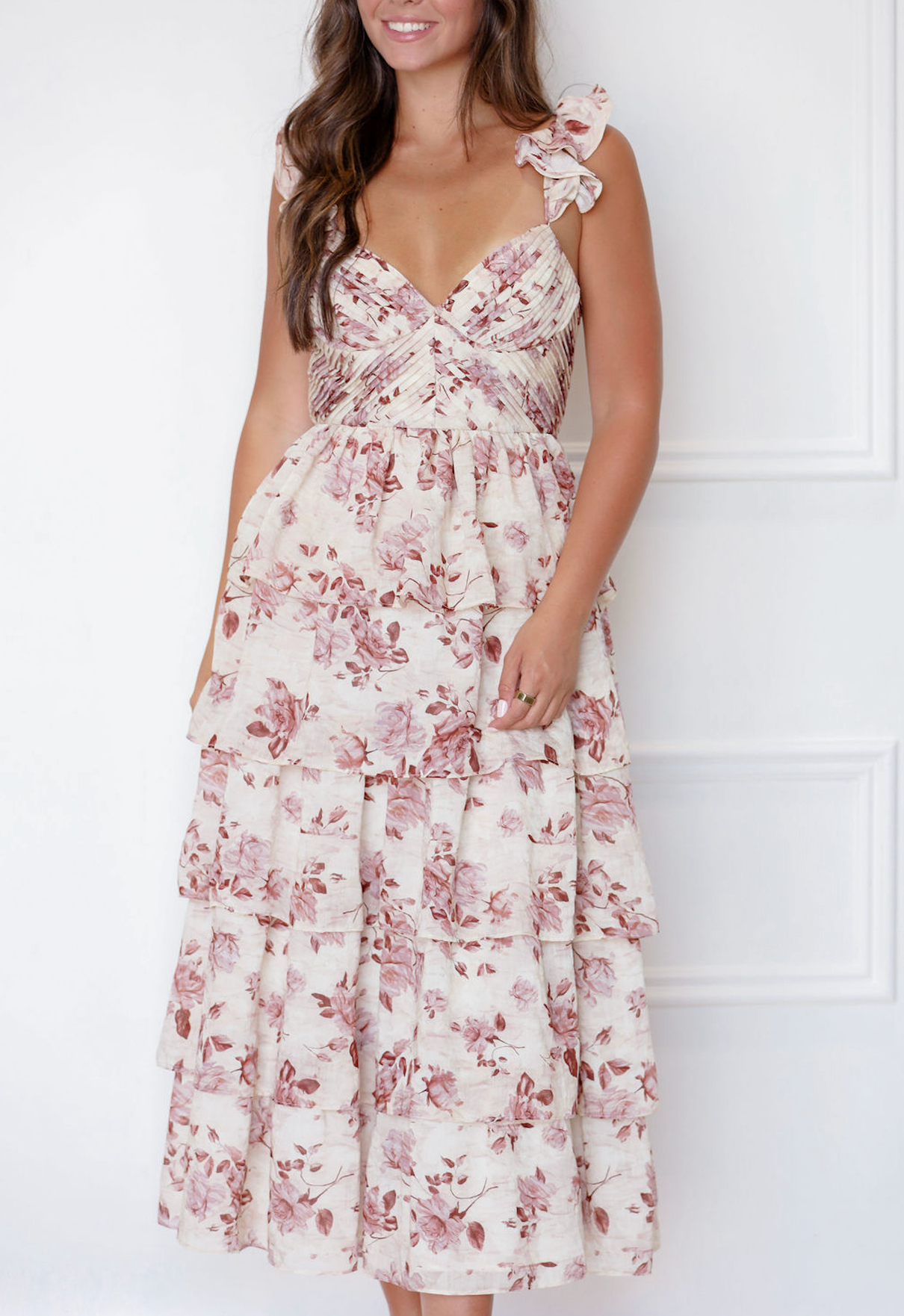 Monica Floral Tiered Dress