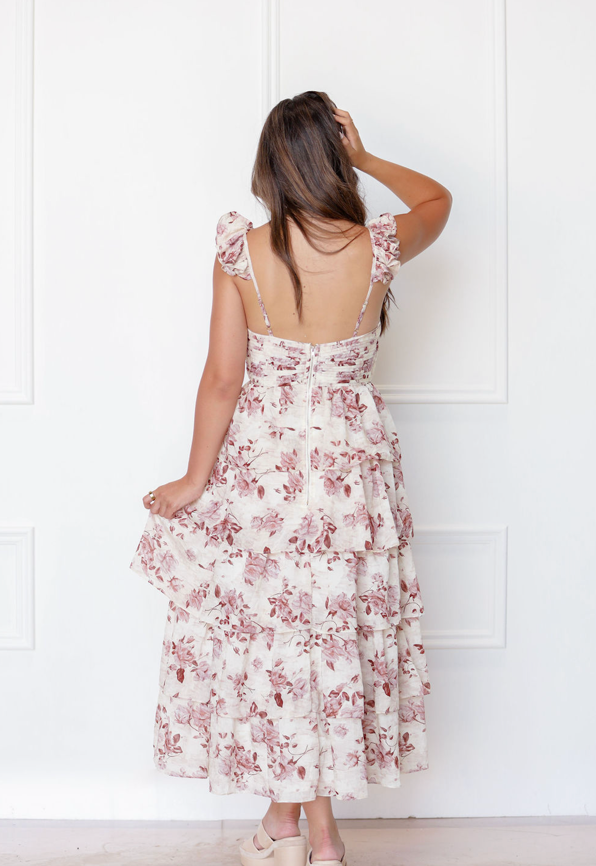 Monica Floral Tiered Dress