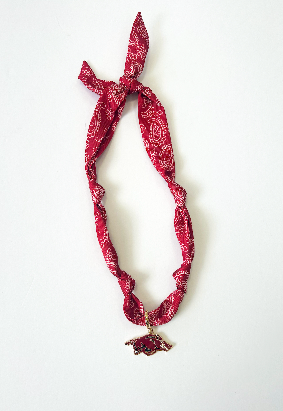 Razorbacks Bandana Scarf Necklace
